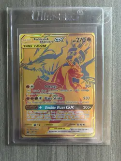 Pokemon Reshiram & Charizard GX TAG TEAM Promo Foil SM247 270 HP Basic English - Image 1