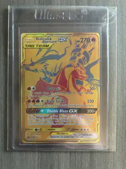 Pokemon Reshiram & Charizard GX TAG TEAM Promo Foil SM247 270 HP Basic English - Image 2