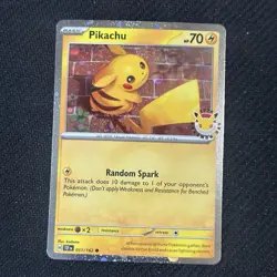 Pokemon TCG Pikachu 051/162 Pokemon Day 2026 Cosmos Holo Swirl NM - Image 1