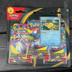 Pokemon - Mega Evolution 3 Packs With Psyduck - New, Sealed - Image 1