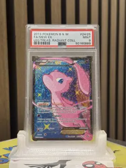 MEW EX FULL ART RC24/RC25 PSA 9 POKEMON BW LEGENDARY TREASURES RADIANT COL. 2013 - Image 1