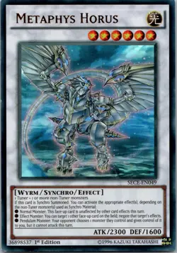 Yugioh Metaphys Horus SECE-EN049 1st Edition Ultra Rare NM - Image 1