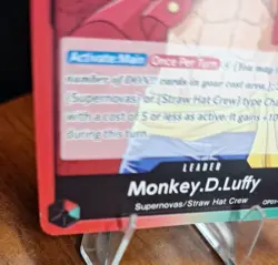 One Piece Monkey D Luffy OP01-003 PRE ERRATA Leader Romance Dawn pre-errata RARE - Image 2