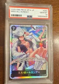 Ms. All Sunday One Piece JPN PSA 10 OP14-084 The Azure Sea's Seven Gem Low Pop! - Image 1
