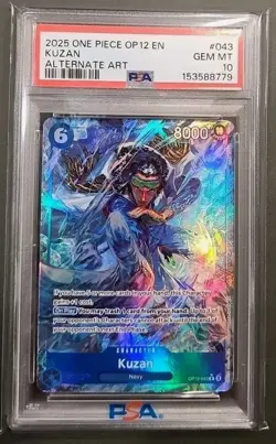 One Piece Kuzan (Alternate Art) OP12-043 Legacy Of The Master PSA 10 - Image 1