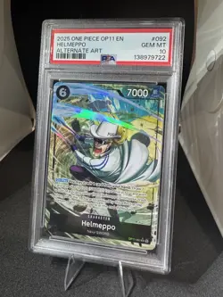 2025 ONE PIECE OP11-092 A FIST OF DIVINE SPEED ALTERNATE ART HELMEPPO PSA 10 EN - Image 1