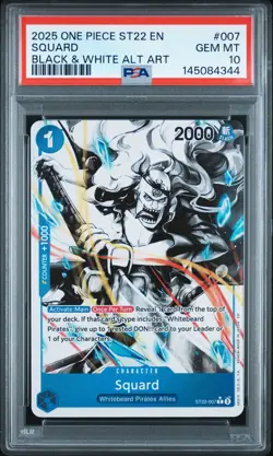 One Piece - Ace & Newgate Deck Squard ST22-007 Black & White Alt Art - PSA 10 - Image 1
