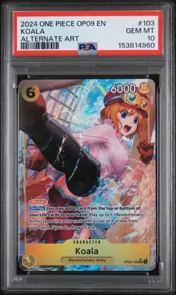 2024 ONE PIECE OP09 EN #103 KOALA ALTERNATE ART PSA 10 (Q960 - Image 1