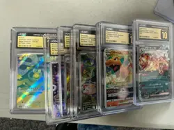 Lot of (9) Pokemon CGC 10 Pistine Cards w/ (3) Charizard - Image 1