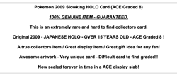 Pokemon 2009 Slowking HOLO Rare ACE Graded 8 Slab Card TCG 1st Edition Heartgold - Image 2