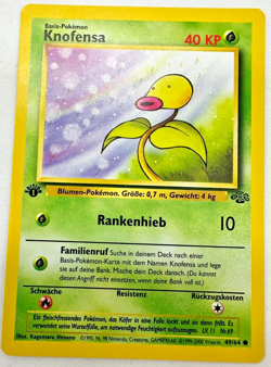 Pokemon Karte TCG Knofensa 49/64 Dschungel no Holo Rare Vintage WOTC Deutsch - Image 1