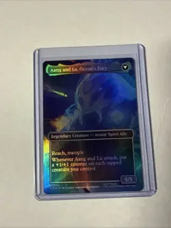 MTG Aang, Swift Savior / Aang and La, Ocean’s Fury - Borderless: Avatar FOIL - Image 1