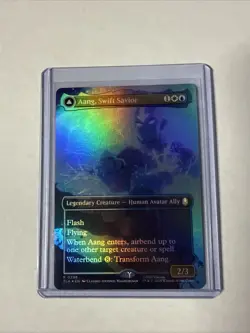 MTG Aang, Swift Savior / Aang and La, Ocean’s Fury - Borderless: Avatar FOIL - Image 2