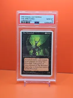 ⚫⚫⚫ 1995 Magic The Gathering CHRONICLES THE WRETCHED PSA 10 💎 MINT POP 2 ⚫ - Image 1