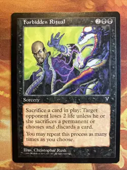 MTG 1 x Forbidden Ritual & 1 x Phyrexian Marauder Visions Lightly Played Rare!! - Image 2