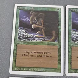 MtG 4x Giant Growth Revised Magic the Gathering (Instant) Playset +3/+3 For Turn - Image 4