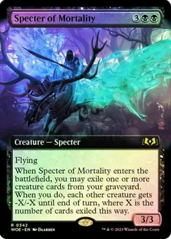 MTG - Specter of Mortality - Extended Art - Foil - WOE - Magic the Gathering - Image 1