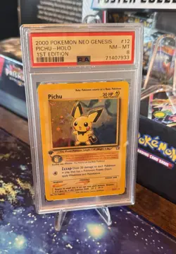 Pokemon 1st Edition Pichu TCG Neo Genesis Holo Rare PSA 8 - Image 1