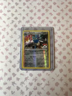 Lucario Fates Collide Reverse Holo 63/124 - Pokemon League 4th Place LP - Image 1