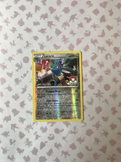 Lucario Fates Collide Reverse Holo 63/124 - Pokemon League 4th Place LP - Image 2