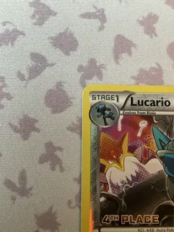 Lucario Fates Collide Reverse Holo 63/124 - Pokemon League 4th Place LP - Image 3