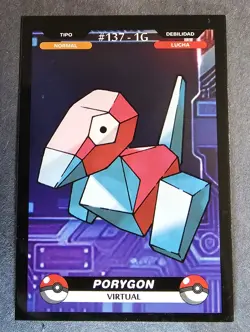 PORYGON - POKEMON KANTO CREALASER RARE TCG CARD - Image 1