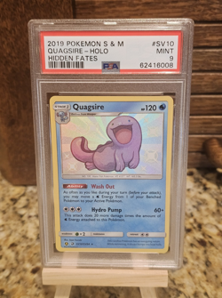Pokemon Hidden Fates Shiny Vault Quagsire SV10/SV94 Holo Rare PSA 9 Stage 1 EN - Image 1