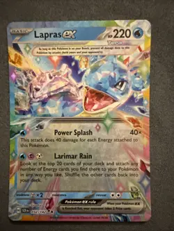 Pokemon TCG Lapras EX Holo Ultra Rare Stellar Crown 32/142 - Image 1