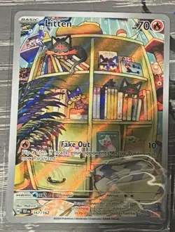 Pokemon Litten 167/162 Illustration Rare Holo SV05: Temporal Forces Card - Image 1