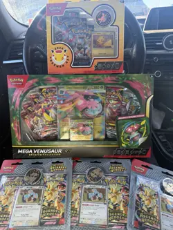 Pokemon Mega Evolution Ascended Heroes & Venusaur EX Lot Pikachu Komala - Image 1