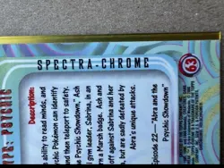 2000 Topps Chrome Pokemon Abra Spectra #63 - Image 4