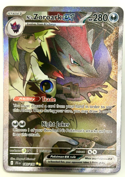 N's Zoroark EX 185/159 Sv09: Journey Together Holo Pokemon TCG - Image 1