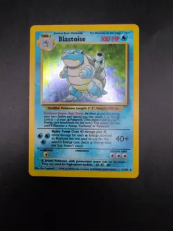 Pokemon Blastoise Base Set Unlimited Holo Rare 2/102 - Image 1