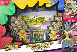 Pokemon Mega Evolution Ascended Heroes Premium Poster Collection Mega Lucario EX - Image 1