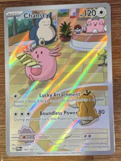 Pokemon TCG Chansey Illustration Twilight Masquerade Card 187/167 NM/M Condition - Image 1