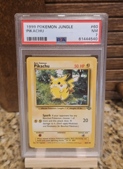 Pokemon TCG Jungle Pikachu 60/64 Regular Common PSA 7 Basic Ken Sugimori EN - Image 1