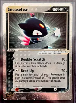 Sneasel ex 103/109 EX Ruby Sapphire Holo Ultra Rare Vintage Pokemon Card – MP - Image 1