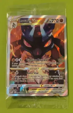 Pokemon TCG Lucario VSTAR SWSH291 Holo Black Star Promo Crown Zenith (Sealed) - Image 1