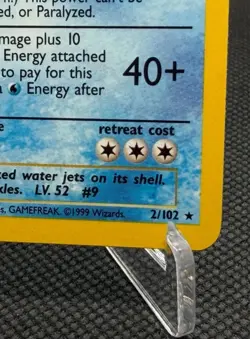 Pokemon Blastoise 2/102 Base Set Holo Rare 100 HP Stage 2 1999 Wizards Card - Image 5