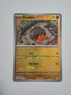Dwebble (Master Ball Pattern) 051/086 Common Black Bolt Pokemon Holo Near Mint - Image 1