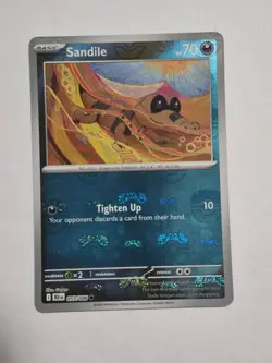 Sandile (Master Ball Pattern) 057/086 Holo Common Black Bolt Pokemon Holo NM - Image 1