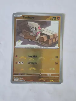 Timburr (Poke Ball Pattern) 047/086 Holo Common Black Bolt Pokemon Holo NM - Image 1