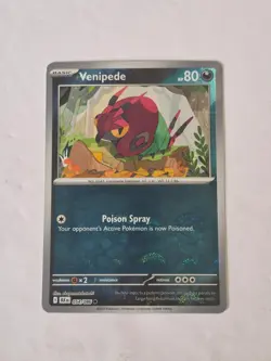 Venipede (Poke Ball Pattern) 054/086 Holo Common Black Bolt Pokemon Holo NM - Image 1
