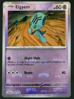 Elgyem (Master Ball Pattern) 040/086 C Black Bolt Pokemon - Image 1