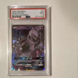 2020 Pokemon Mewtwo GX 031/068 Battle Academy Stamped Holo Promo PSA 9 - Image 1