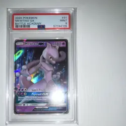 2020 Pokemon Mewtwo GX 031/068 Battle Academy Stamped Holo Promo PSA 9 - Image 2