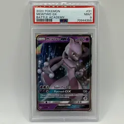 PSA 9 MINT 2020 Pokemon Battle Academy Mewtwo GX 31/68 - Image 1