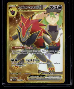 Pokemon - N's Zoroark ex - 189/159 - Journey Together - Gold Secret Rare NM - Image 1