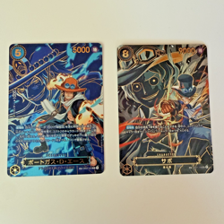 ONE PIECE Card Game Ace EB02-028 R SP + Sabo OP07-118 SEC SP Set of 2 from Japan - Image 1