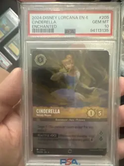 2024 DISNEY LORCANA EN 4-URSULA'S RETURN #205 CINDERELLA - MELODY WEAVER PSA 10 - Image 1